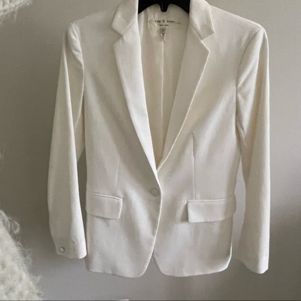 Rag & Bone textured cream blazer Sz 0